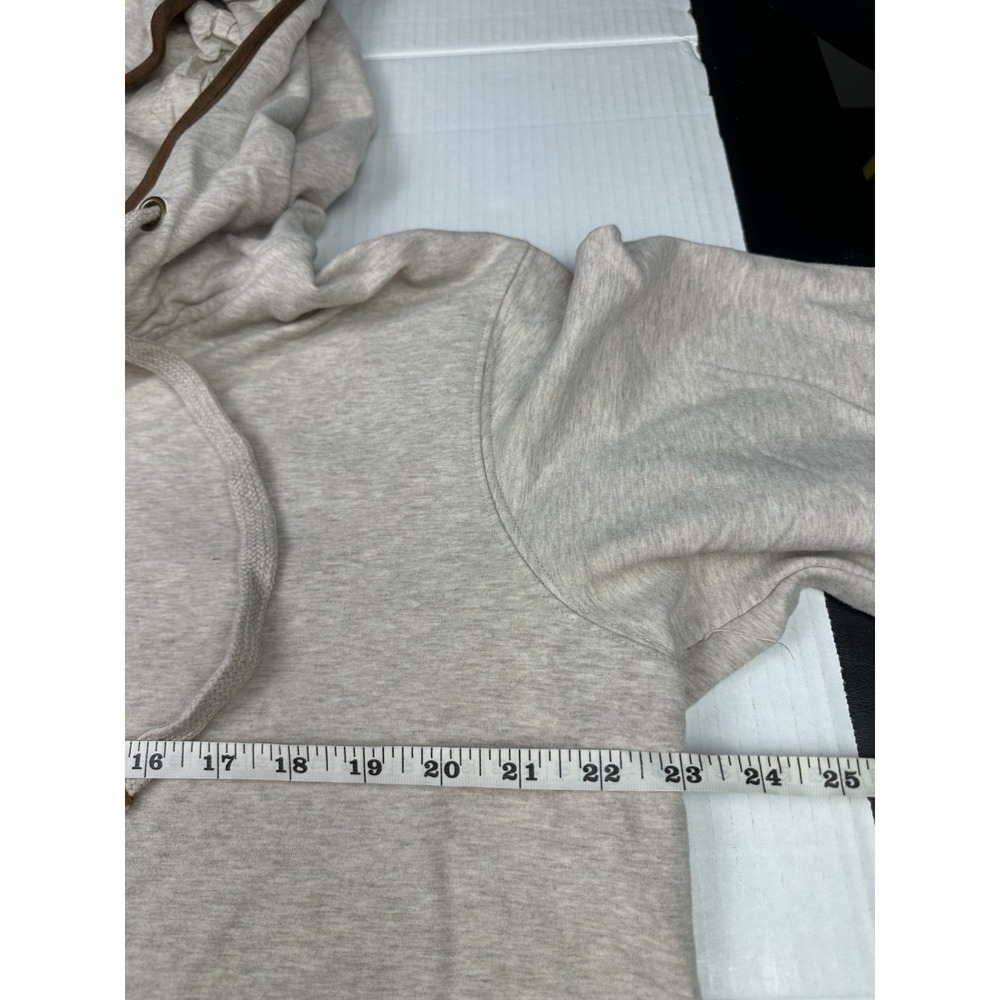 Ariat Real Hoodie Womens XL Oatmeal  Elevated Hoodie Pullover Kangaroo Pockets - Picture 7 of 7